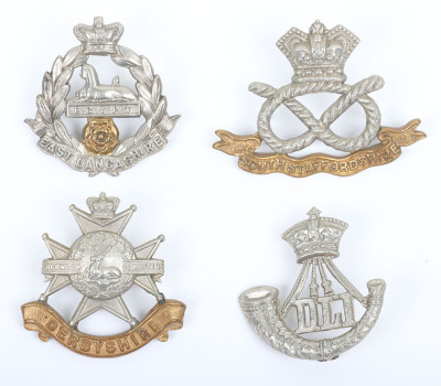 4x Victorian Infantry Cap Badges