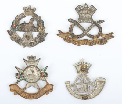 4x Victorian Infantry Cap Badges - 2