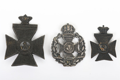 Victorian Kings Royal Rifle Corps Cap Badge and Glengarry Badge