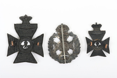 Victorian Kings Royal Rifle Corps Cap Badge and Glengarry Badge - 2