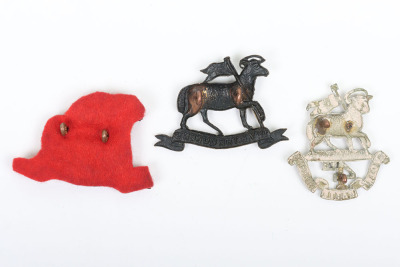 3x Volunteer Battalion Queens West Surrey Regiment Cap Badges - 2