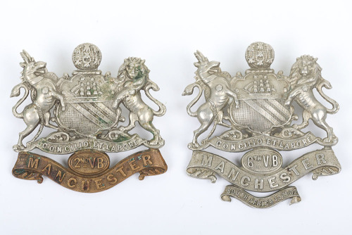 2nd Volunteer Battalion & 6th Volunteer Battalion Manchester Regiment Cap Badges
