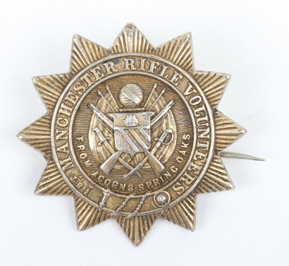 Scarce 1st Manchester Rifle Volunteers Field Service Cap Badge