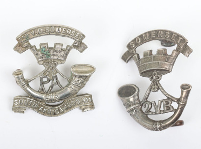 2nd Volunteer Battalion Somerset Light Infantry Cap & Collar Badge Pair