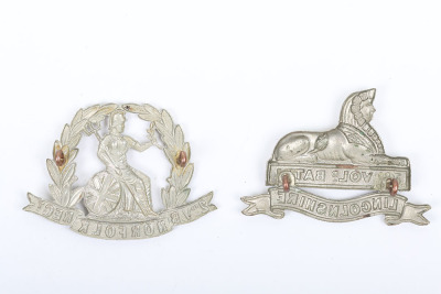 2nd Volunteer Battalion Norfolk Regiment and 3rd Volunteer Battalion Lincolnshire Regiment Cap Badges - 2