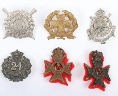 Grouping of Middlesex Rifle Volunteers Field Service / Collar Badges