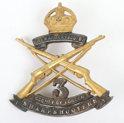 3rd County of London Yeomanry (Sharpshooters) Officers Mess Dress Collar Badge