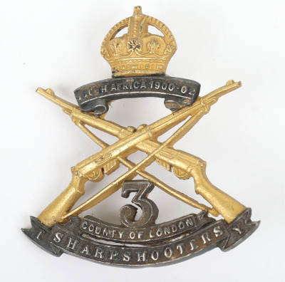 3rd County of London Yeomanry (Sharpshooters) Officers Mess Dress Collar Badge
