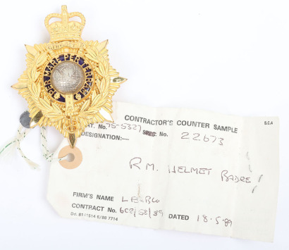 Sealed Pattern EIIR Royal Marines Officers Helmet Plate