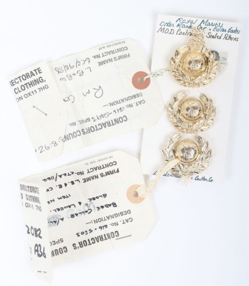 Sealed Pattern EIIR Royal Marines Cap and Collar Badges