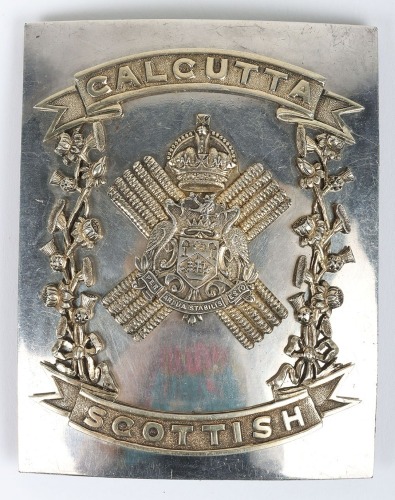 * Calcutta Scottish Officers Shoulder Belt Plate
