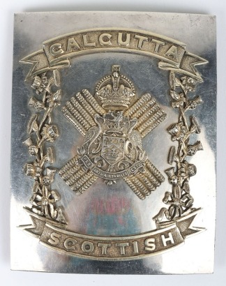 * Calcutta Scottish Officers Shoulder Belt Plate