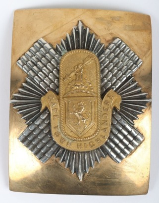 * Cape Town Highlanders Officers Shoulder Belt Plate