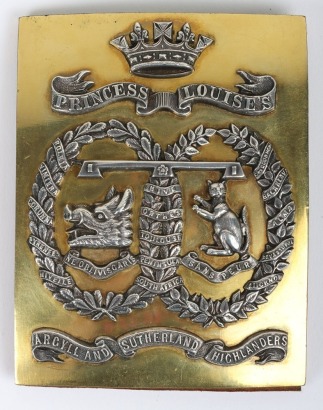 * Argyll & Sutherland Highlanders Officers Shoulder Belt Plate