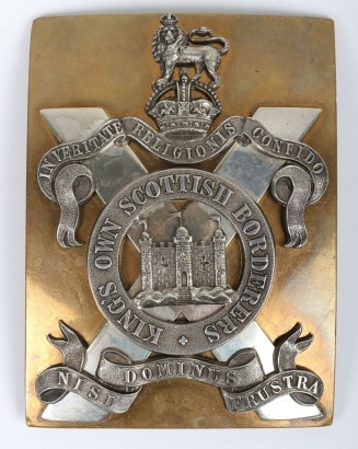 * Post 1881 Kings Own Scottish Borderers Officers Shoulder Belt Plate