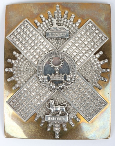* Post 1881 Gordon Highlanders Officers Shoulder Belt Plate