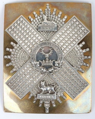 * Post 1881 Gordon Highlanders Officers Shoulder Belt Plate