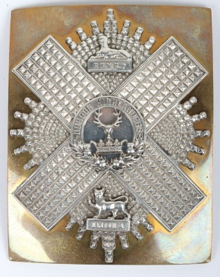 * Post 1881 Gordon Highlanders Officers Shoulder Belt Plate