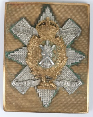* Post 1881 The Royal Highlanders Black Watch Officers Shoulder Belt Plate
