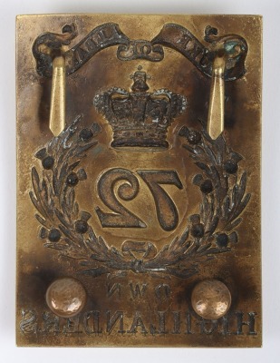 * 72nd Duke of Albany&rsquo;s Own Highlanders Other Ranks Shoulder Belt Plate - 2
