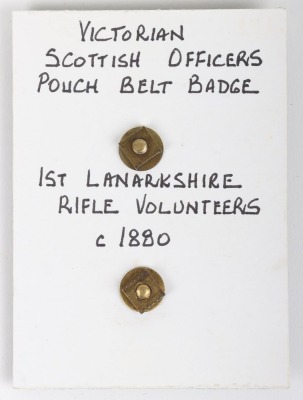 * Victorian 1st Lanarkshire Rifle Volunteers Pouch Badge - 2
