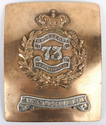 * Scarce 73rd Regiment of Foot Officers Shoulder Belt Plate Pre-1855
