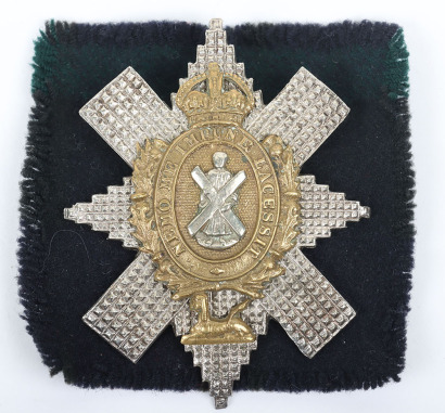 * WW2 Period Royal Highlanders The Black Watch Officers Glengarry Badge