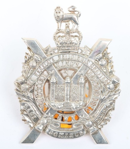 * Hallmarked Silver Kings Own Scottish Borderers Glengarry Badge