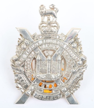 * Hallmarked Silver Kings Own Scottish Borderers Glengarry Badge