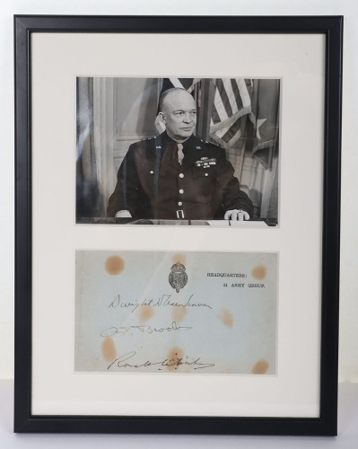 Signature of Supreme Commander in Chief of Allied Forces Dwight D Eisenhower