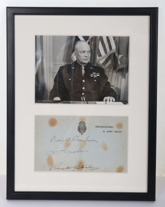 Signature of Supreme Commander in Chief of Allied Forces Dwight D Eisenhower