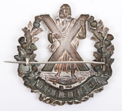 * Cameron Highlanders Officers Glengarry Badge - 2