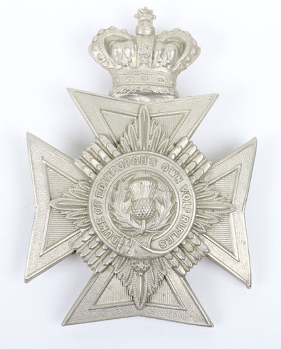 * Victorian South African Duke of Edinburgh&rsquo;s Own Volunteer Rifles Officers Helmet Plate