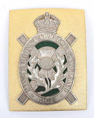 * Kings Bodyguard for Scotland Royal Company of Archers Shoulder Belt Plate
