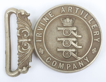 * Rare Ayrshire Artillery Volunteers Waist Belt Clasp for the 1st Corps Irvine Artillery Company,