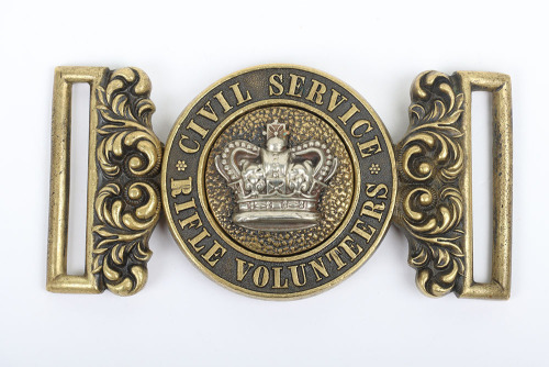 * Victorian Civil Service Rifle Volunteers Officers Waist Belt Clasp
