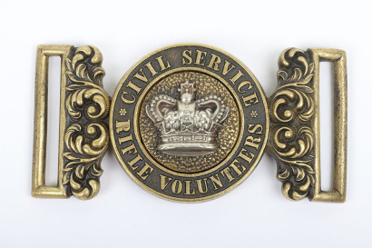 * Victorian Civil Service Rifle Volunteers Officers Waist Belt Clasp