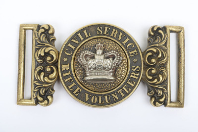 * Victorian Civil Service Rifle Volunteers Officers Waist Belt Clasp