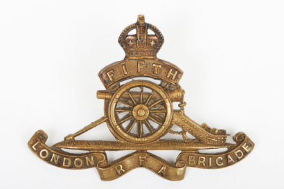 Fifth London Brigade Royal Field Artillery Cap Badge 1908-14
