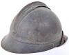 WW1 French Battle-Damaged Adrian Pattern Combat Helmet - 3