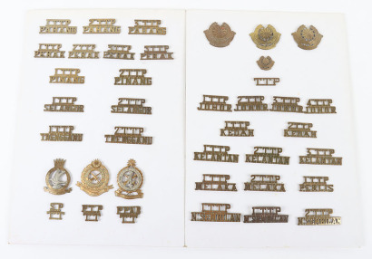 Collection of Badges and Shoulder Titles of the Malay Territorial Army