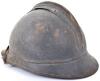 WW1 French Battle-Damaged Adrian Pattern Combat Helmet - 4