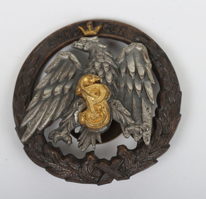 Rare WW2 Polish Instructors Badge for Infantry & Motorised Cavalry Officer Cadet School Scotland