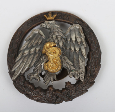 Rare WW2 Polish Instructors Badge for Infantry & Motorised Cavalry Officer Cadet School Scotland