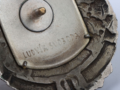 Pre Communist Czechoslovakian Military College Graduate Badge - 4