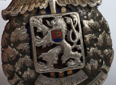 Pre Communist Czechoslovakian Military College Graduate Badge - 6