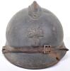 WW1 French Battle-Damaged Adrian Pattern Combat Helmet - 7