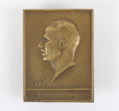 Rare British Union of Fascists (B.U.F) Oswald Mosley &lsquo;Our Leader&rsquo; Badge