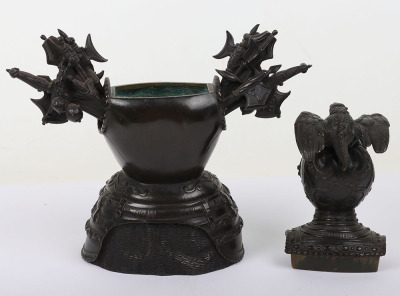 French Cast Brass Desk Ornament in the Form of an Armoured Torso - 2