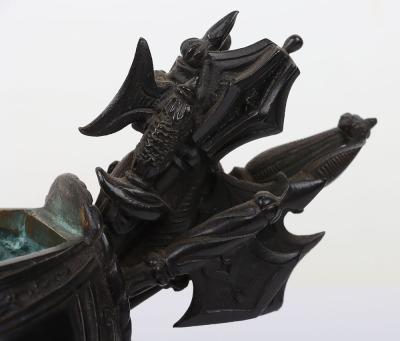 French Cast Brass Desk Ornament in the Form of an Armoured Torso - 6